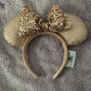 Disney Briar Rose Gold Minnie Mouse Ears Headband